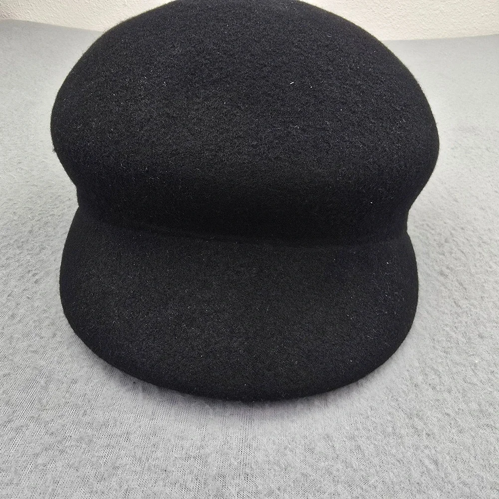 Mossimo Wool Felt Newsboy Cap Unisex OS Black Sweatband Baker Boy Cabbie Hat